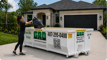Residential dumpster rental service